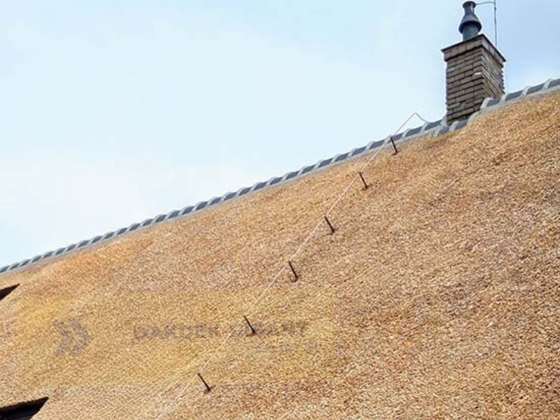 Bliksem beveiliging rietendak