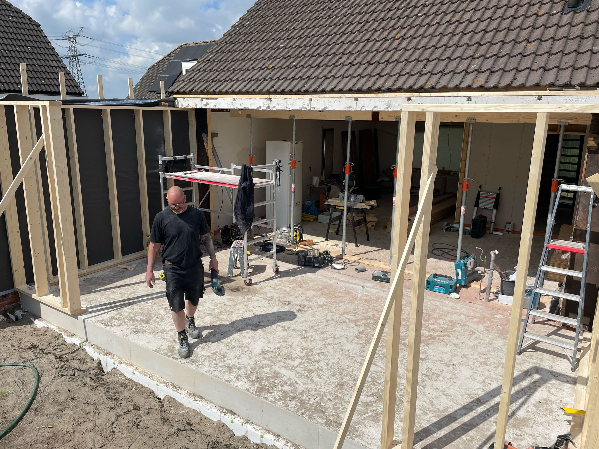 aanbouw met vergunning