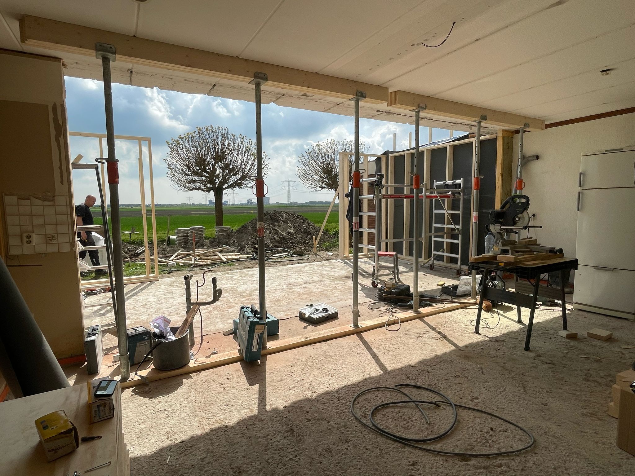 Aanbouw Zevenhuizen binnenuit