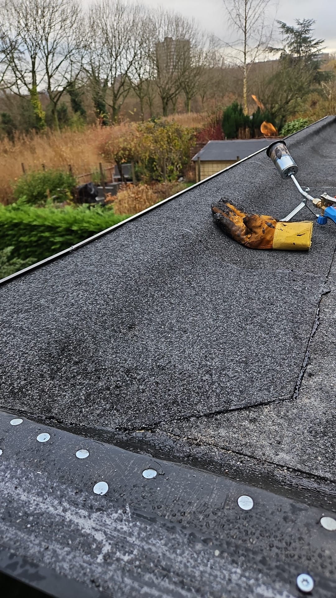 bitumen dakleer branden