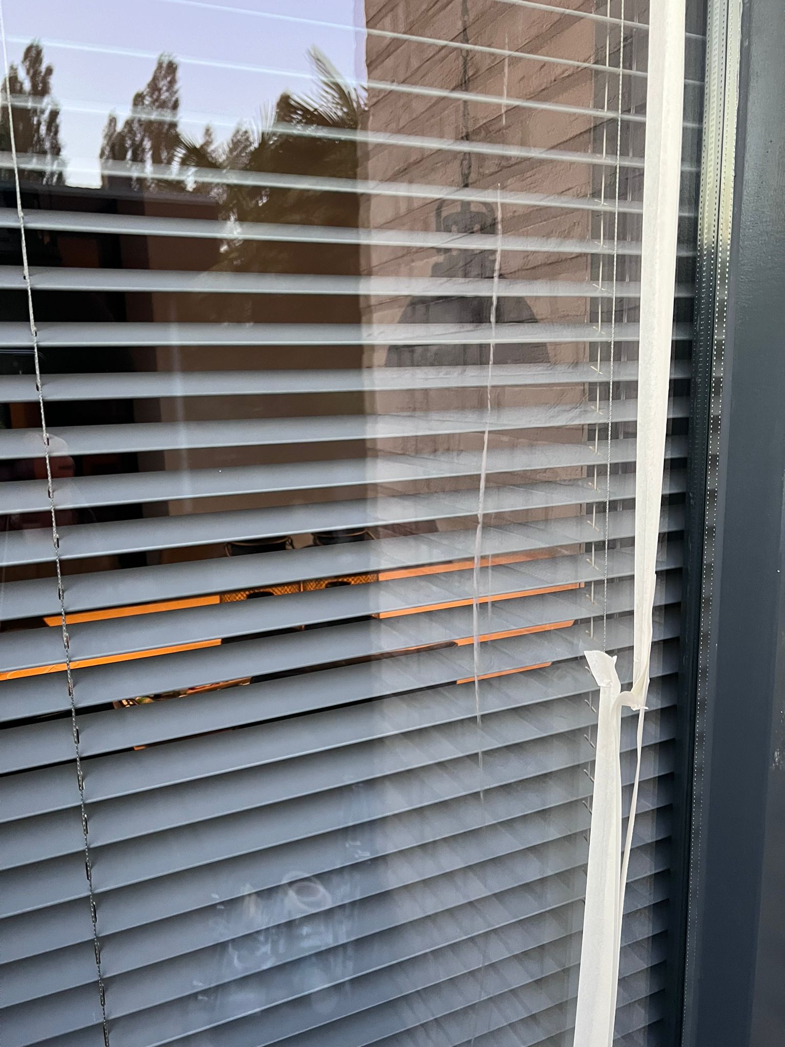 Kras in glas voor professionele glas polijst behandeling.
