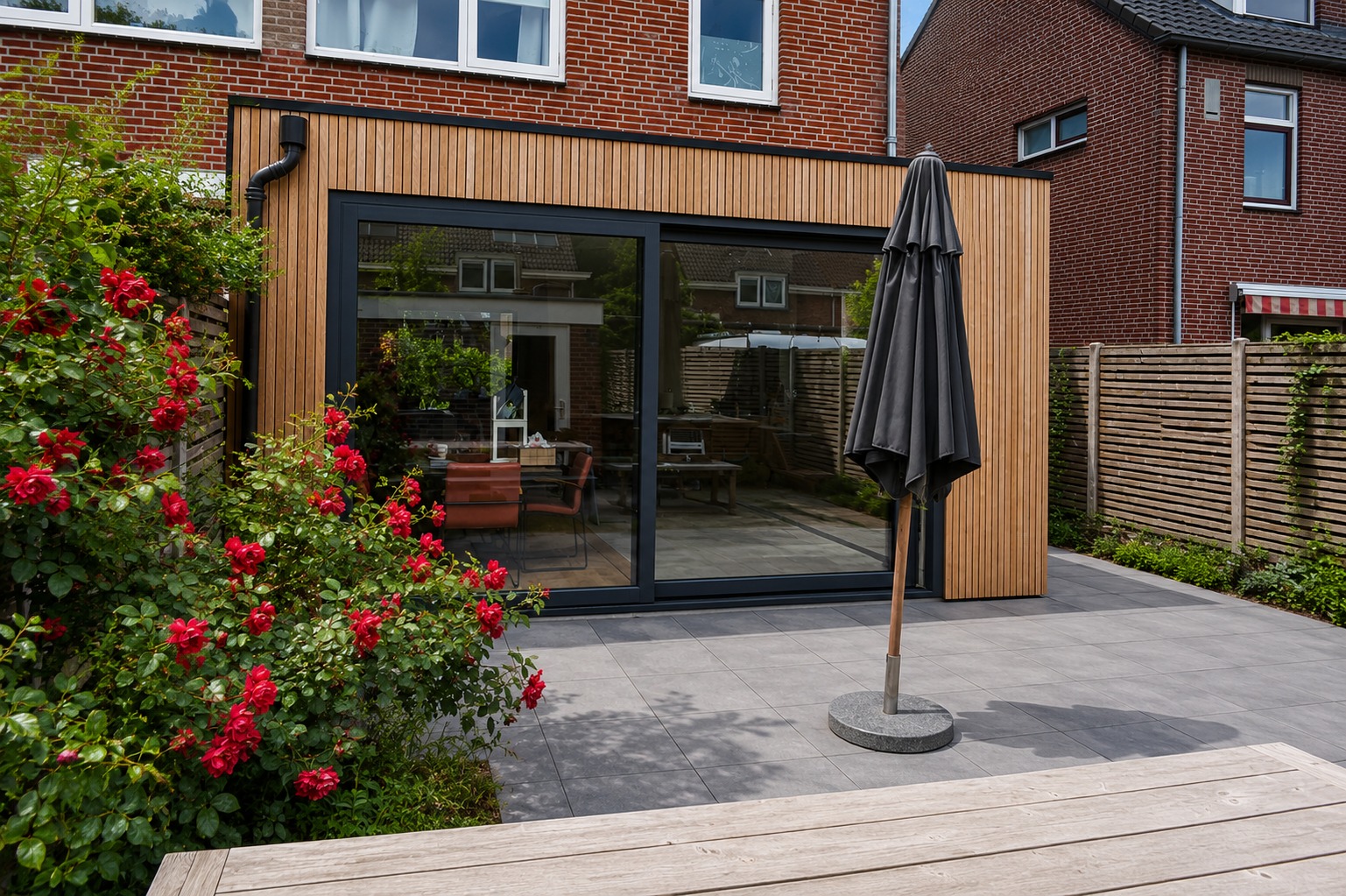 Aanbouw in Zeist gekoppeld door Offra aan een aannemer
